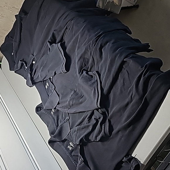 GAP large black stretch pique polo short sleeve shirt 5 pack - Picture 7 of 7